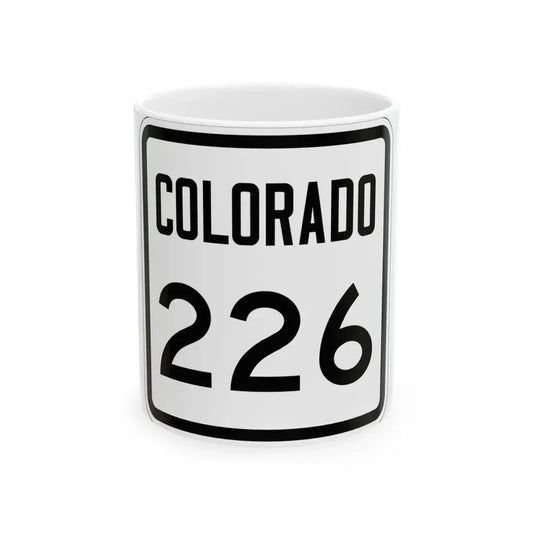 Colorado 226 1946 (Colorado) (Road Sign) White Coffee Mug 11oz - Go Mug Yourself