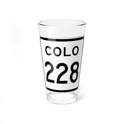 Colorado 228 1952 (Colorado) (Road Sign) Pint Glass 16oz 16oz - Go Mug Yourself