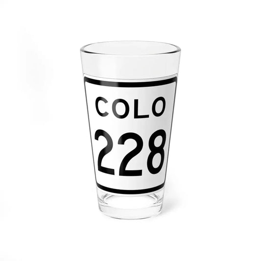 Colorado 228 1952 (Colorado) (Road Sign) Pint Glss 16oz 16oz - Go Mug Yourself