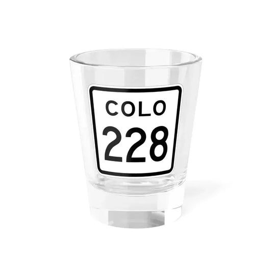 Colorado 228 1952 (Colorado) (Road Sign) Shot Glass 1.5oz 1.5oz - Go Mug Yourself