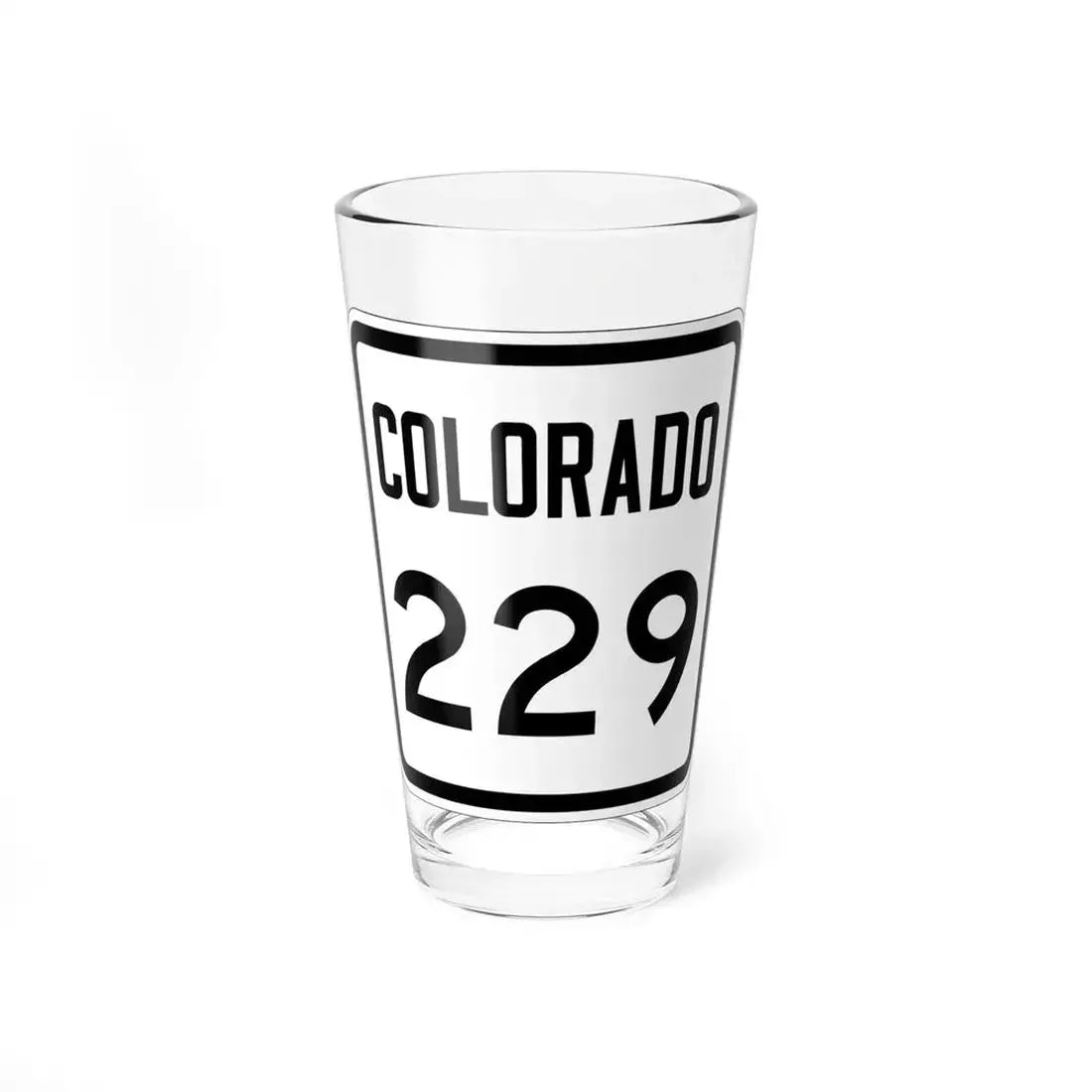 Colorado 229 1946 (Colorado) (Road Sign) Pint Glass 16oz 16oz - Go Mug Yourself