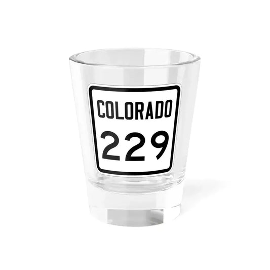 Colorado 229 1946 (Colorado) (Road Sign) Shot Glass 1.5oz 1.5oz - Go Mug Yourself
