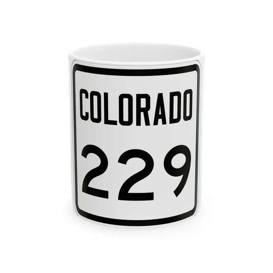 Colorado 229 1946 (Colorado) (Road Sign) White Coffee Mug 11oz - Go Mug Yourself