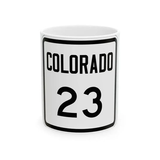 Colorado 23 1946 (Colorado) (Road Sign) White Coffee Mug 11oz - Go Mug Yourself