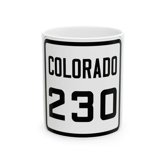 Colorado 230 1926 (Colorado) (Road Sign) White Coffee Mug 11oz - Go Mug Yourself