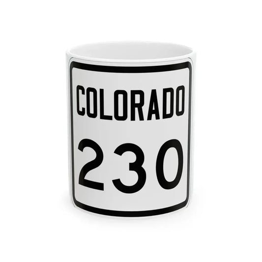 Colorado 230 1946 (Colorado) (Road Sign) White Coffee Mug 11oz - Go Mug Yourself