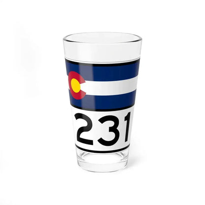 Colorado 231 wide (Colorado) (Road Sign) Pint Glass 16oz 16oz - Go Mug Yourself