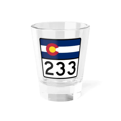 Colorado 233 (Colorado) (Road Sign) Shot Glass 1.5oz 1.5oz - Go Mug Yourself