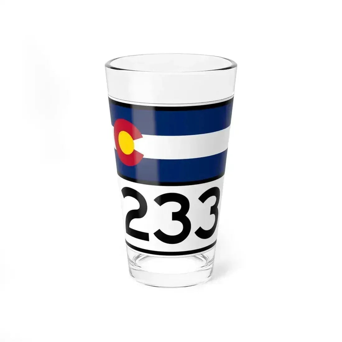 Colorado 233 wide (Colorado) (Road Sign) Pint Glass 16oz 16oz - Go Mug Yourself