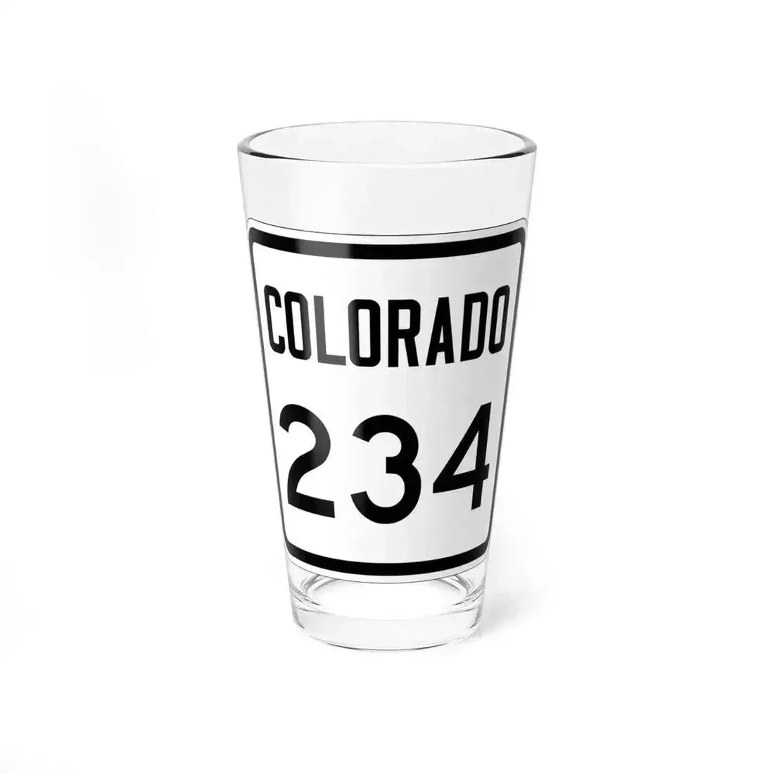 Colorado 234 1946 (Colorado) (Road Sign) Pint Glass 16oz 16oz - Go Mug Yourself
