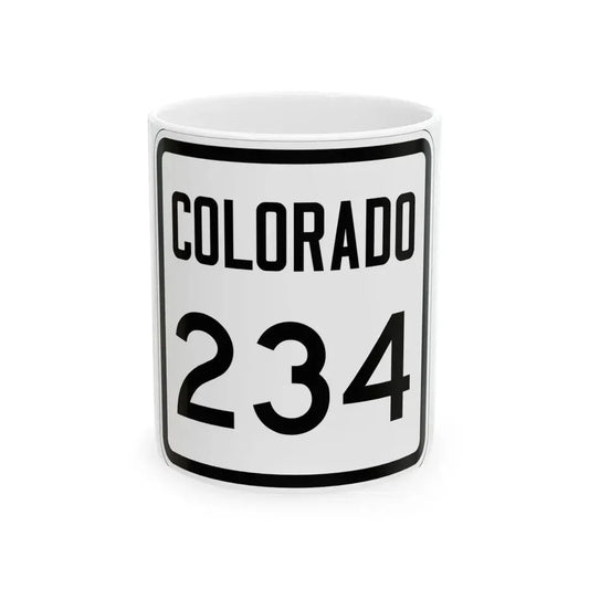 Colorado 234 1946 (Colorado) (Road Sign) White Coffee Mug 11oz - Go Mug Yourself