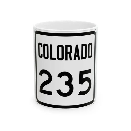 Colorado 235 1946 (Colorado) (Road Sign) White Coffee Mug 11oz - Go Mug Yourself