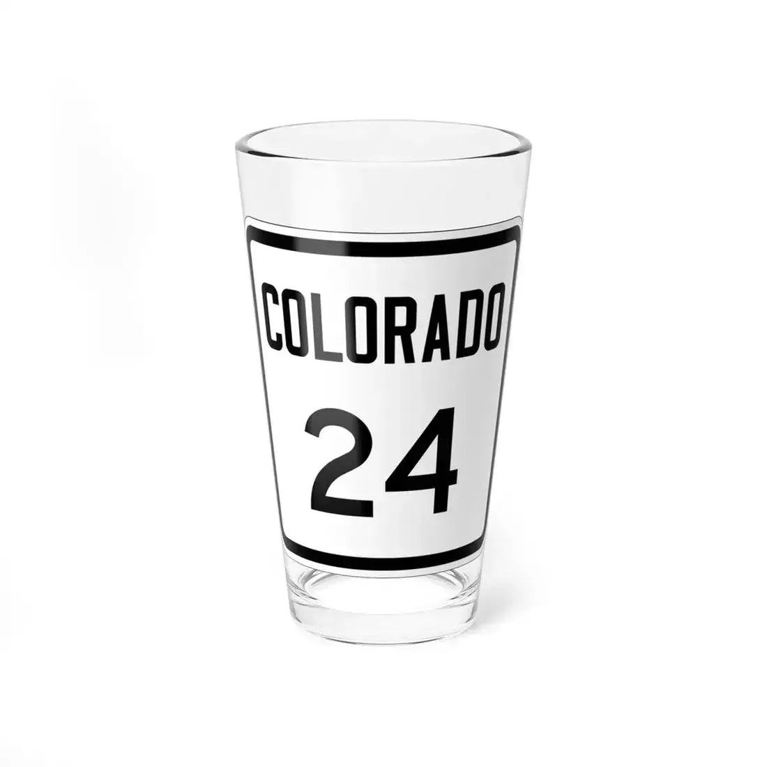 Colorado 24 1946 (Colorado) (Road Sign) Pint Glass 16oz 16oz - Go Mug Yourself