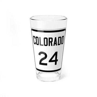 Colorado 24 1946 (Colorado) (Road Sign) Pint Glass 16oz 16oz - Go Mug Yourself