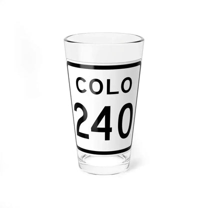 Colorado 240 1952 (Colorado) (Road Sign) Pint Glass 16oz 16oz - Go Mug Yourself