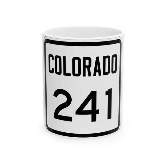 Colorado 241 1946 (Colorado) (Road Sign) White Coffee Mug 11oz - Go Mug Yourself
