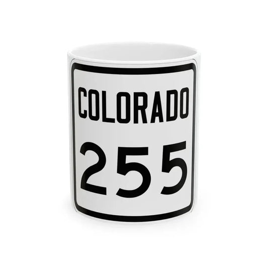 Colorado 255 1946 (Colorado) (Road Sign) White Coffee Mug 11oz - Go Mug Yourself