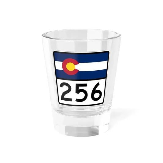 Colorado 256 (Colorado) (Road Sign) Shot Glass 1.5oz 1.5oz - Go Mug Yourself
