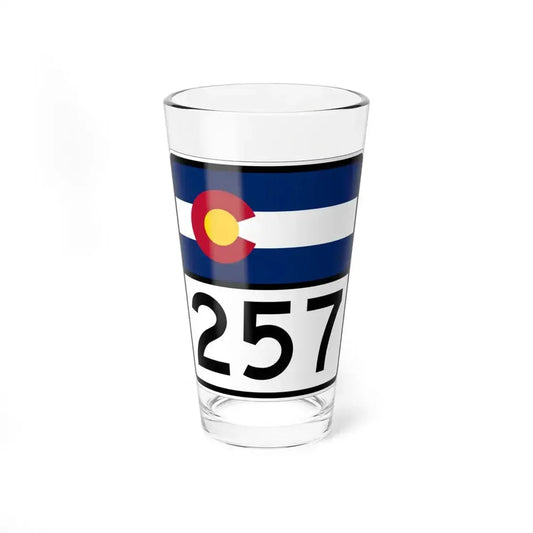 Colorado 257 (Colorado) (Road Sign) Pint Glass 16oz 16oz - Go Mug Yourself