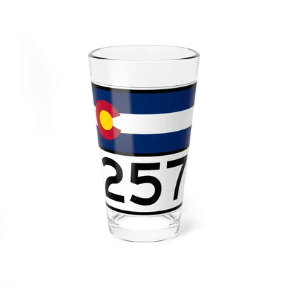 Colorado 257 wide (Colorado) (Road Sign) Pint Glass 16oz 16oz - Go Mug Yourself