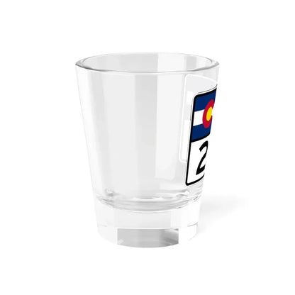 Colorado 257 wide (Colorado) (Road Sign) Shot Glass 1.5oz - Go Mug Yourself