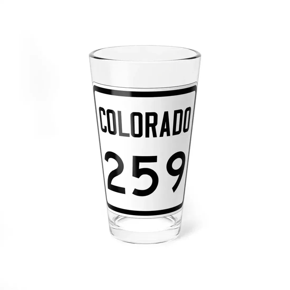 Colorado 259 1946 (Colorado) (Road Sign) Pint Glass 16oz 16oz - Go Mug Yourself