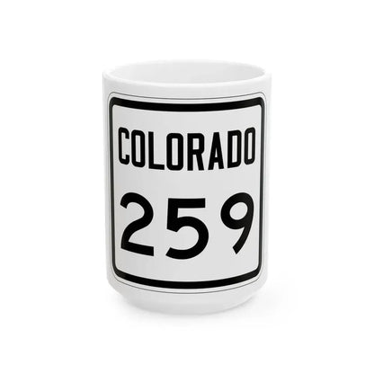 Colorado 259 1946 (Colorado) (Road Sign) White Coffee Mug 15oz - Go Mug Yourself