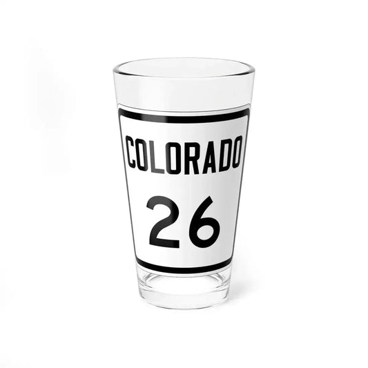 Colorado 26 1946 (Colorado) (Road Sign) Pint Glass 16oz 16oz - Go Mug Yourself