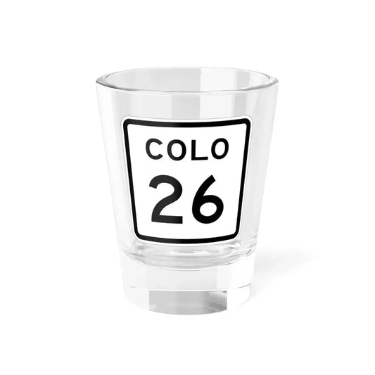 Colorado 26 1952 (Colorado) (Road Sign) Shot Glass 1.5oz 1.5oz - Go Mug Yourself