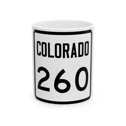 Colorado 260 1946 (Colorado) (Road Sign) White Coffee Mug 11oz - Go Mug Yourself