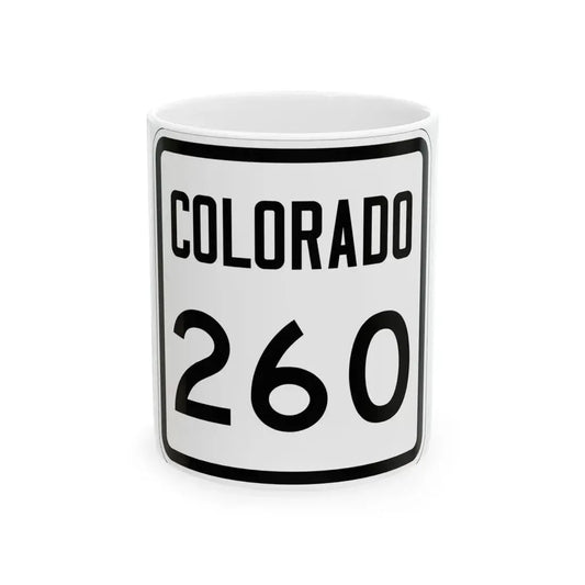 Colorado 260 1946 (Colorado) (Road Sign) White Coffee Mug 11oz - Go Mug Yourself