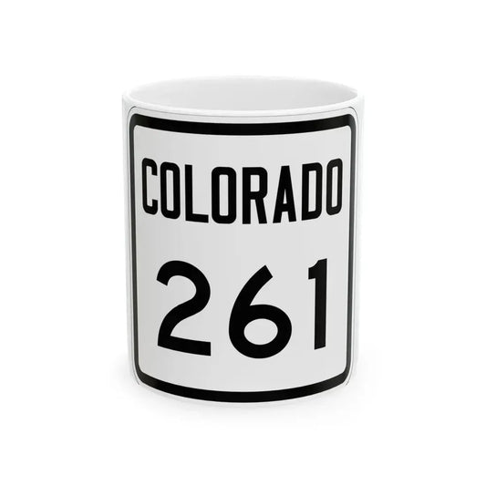 Colorado 261 1946 (Colorado) (Road Sign) White Coffee Mug 11oz - Go Mug Yourself