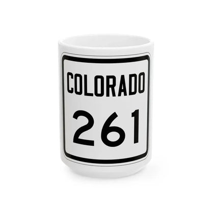 Colorado 261 1946 (Colorado) (Road Sign) White Coffee Mug 15oz - Go Mug Yourself