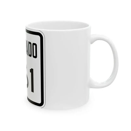 Colorado 261 1946 (Colorado) (Road Sign) White Coffee Mug - Go Mug Yourself