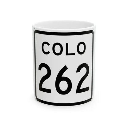 Colorado 262 1952 (Colorado) (Road Sign) White Coffee Mug 11oz - Go Mug Yourself