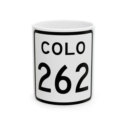 Colorado 262 1952 (Colorado) (Road Sign) White Coffee Mug 11oz - Go Mug Yourself
