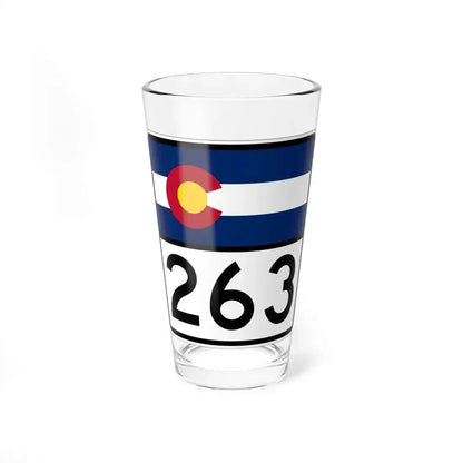 Colorado 263 (Colorado) (Road Sign) Pint Glass 16oz 16oz - Go Mug Yourself