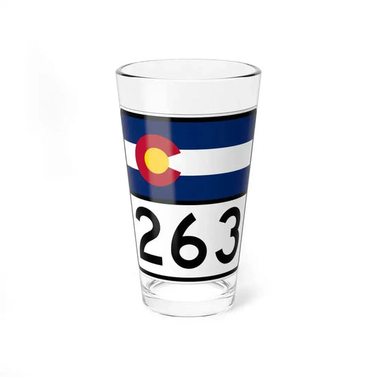 Colorado 263 (Colorado) (Road Sign) Pint Glass 16oz 16oz - Go Mug Yourself