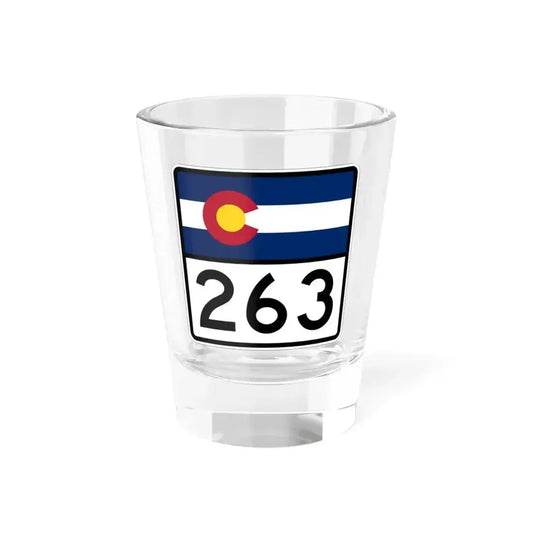 Colorado 263 (Colorado) (Road Sign) Shot Glass 1.5oz 1.5oz - Go Mug Yourself