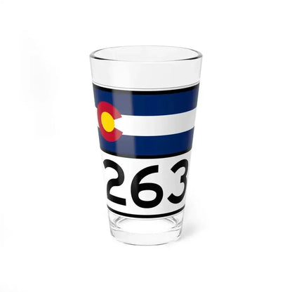Colorado 263 wide (Colorado) (Road Sign) Pint Glass 16oz 16oz - Go Mug Yourself