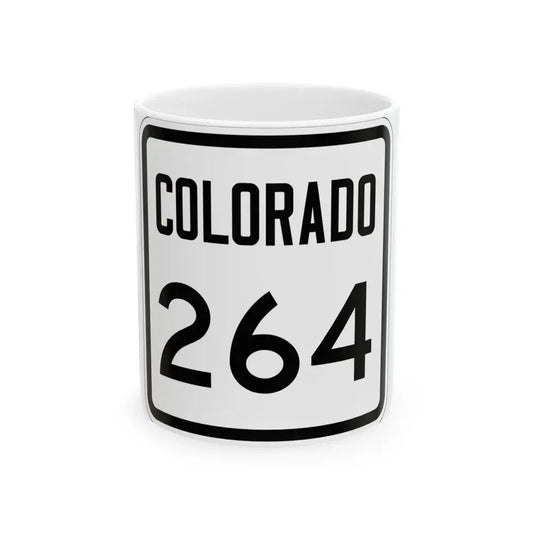 Colorado 264 1946 (Colorado) (Road Sign) White Coffee Mug 11oz - Go Mug Yourself