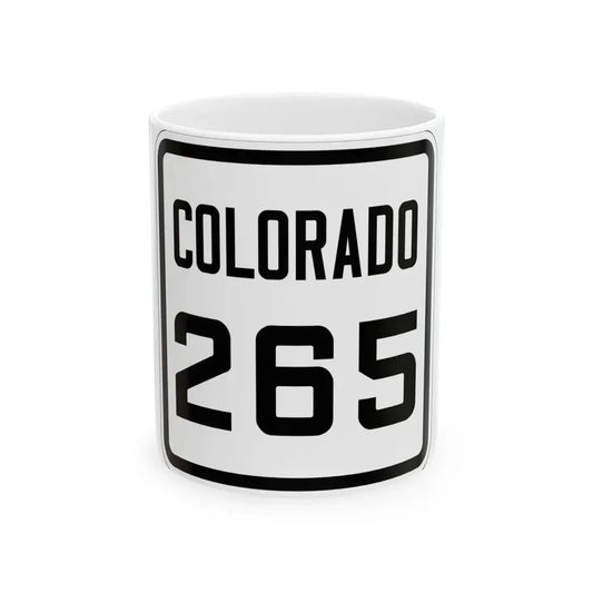 Colorado 265 1926 (Colorado) (Road Sign) White Coffee Mug 11oz - Go Mug Yourself