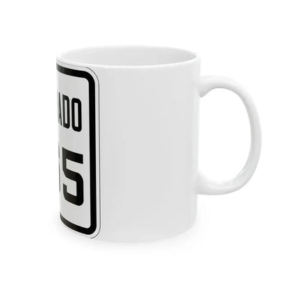 Colorado 265 1926 (Colorado) (Road Sign) White Coffee Mug - Go Mug Yourself
