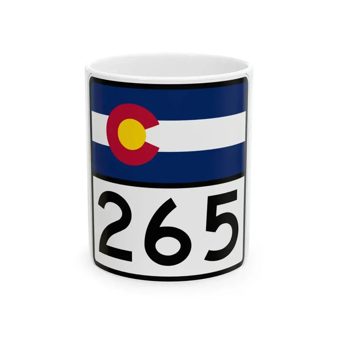 Colorado 265 (Colorado) (Road Sign) White Coffee Mug 11oz - Go Mug Yourself