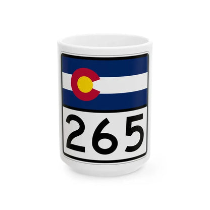 Colorado 265 (Colorado) (Road Sign) White Coffee Mug 15oz - Go Mug Yourself