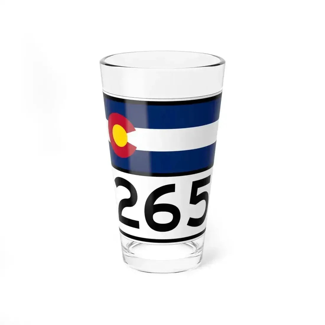 Colorado 265 wide (Colorado) (Road Sign) Pint Glass 16oz 16oz - Go Mug Yourself