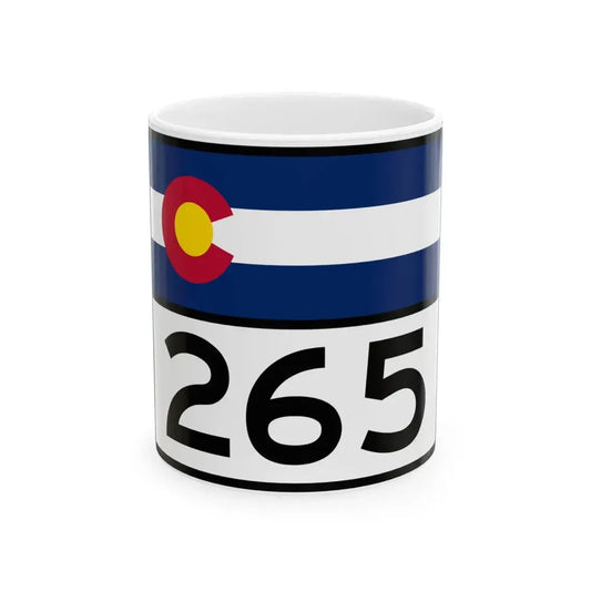 Colorado 265 wide (Colorado) (Road Sign) White Coffee Mug 11oz - Go Mug Yourself