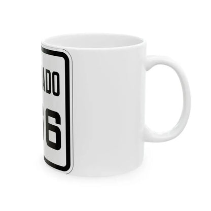 Colorado 266 1926 (Colorado) (Road Sign) White Coffee Mug - Go Mug Yourself