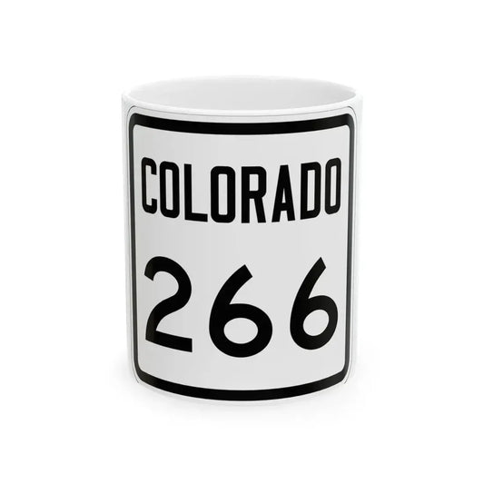 Colorado 266 1946 (Colorado) (Road Sign) White Coffee Mug 11oz - Go Mug Yourself