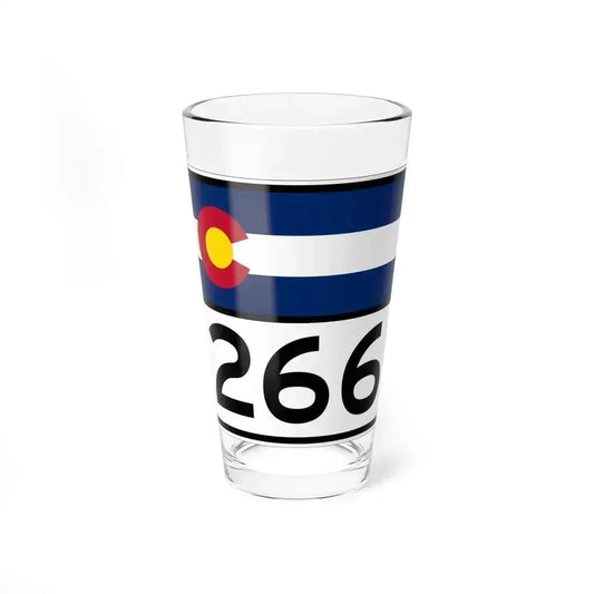 Colorado 266 wide (Colorado) (Road Sign) Pint Glass 16oz 16oz - Go Mug Yourself